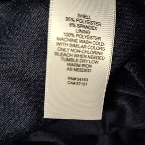 Eliza J. Navy Blue Orange Floral Bell Sleeve Flounce Dress Size 14 - Picture 7 of 8